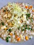Orzotto con verdurine croccanti e provola affumicata