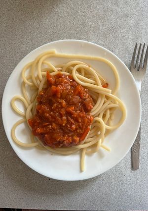 Фото Макароны с тушенкой.