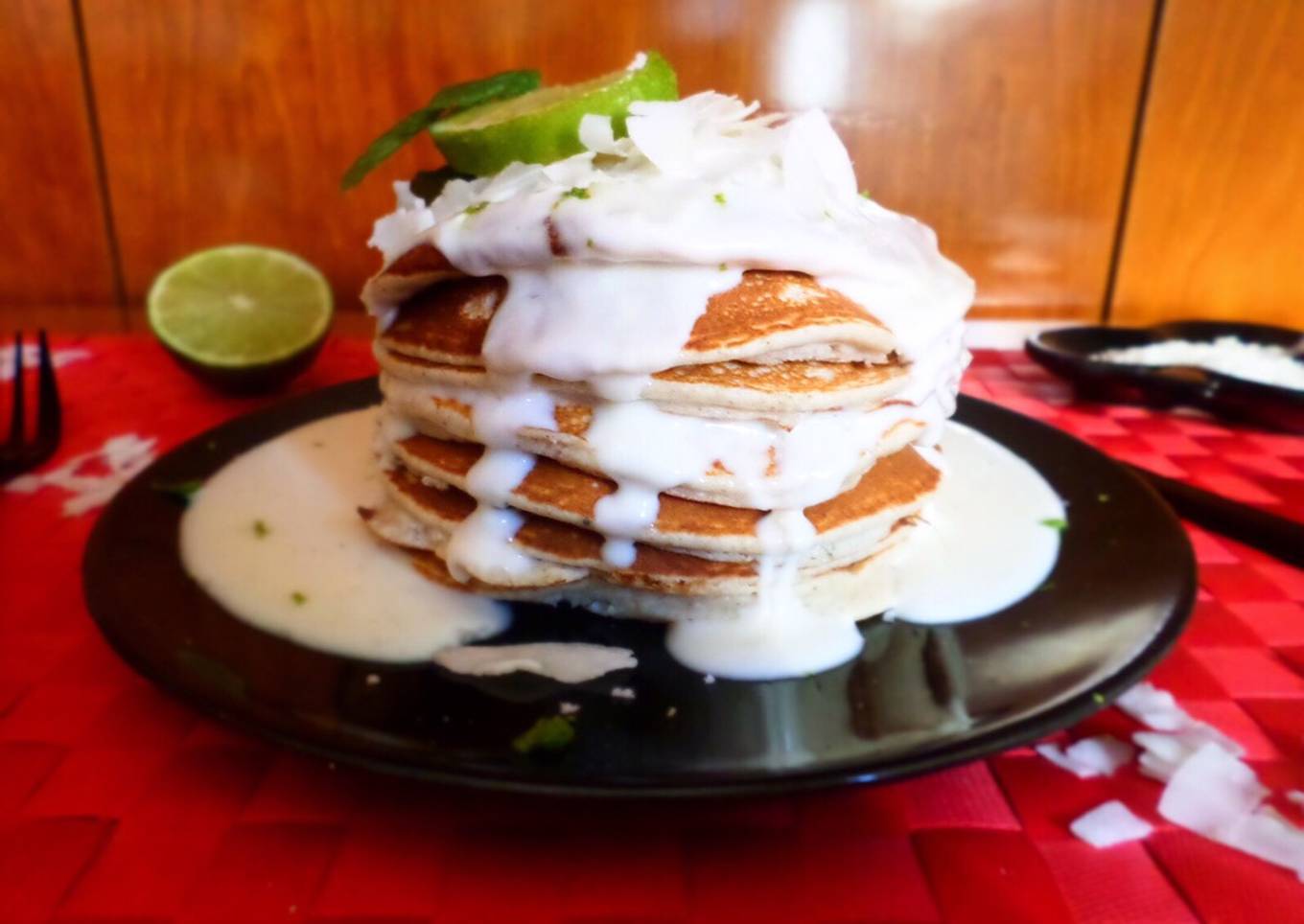 Tortitas fit "Mojito de coco"