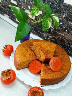 عکسی از دستور کیک خرمالو 😋😍 Persimmon Cake
