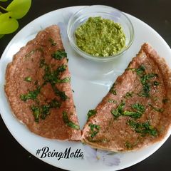 A picture of Ragi-Oats Palak Dosa.
