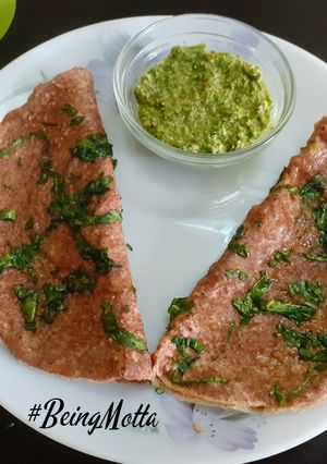 A picture of Ragi-Oats Palak Dosa.