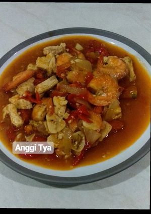 Foto resep Udang Asam Manis
