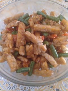 Foto resep Tumis tempe kacang panjang