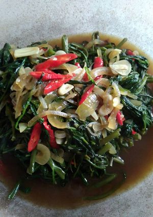 Foto resep Kangkung pedas manis