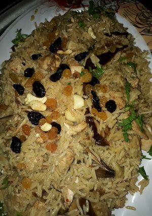 صورة لوصفة رز بالكاري والدجاج