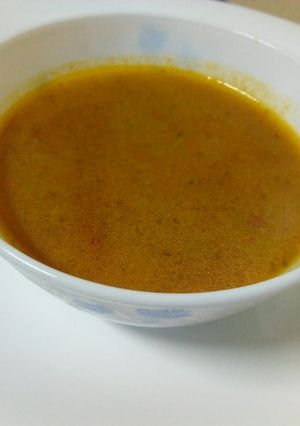 A picture of Turmeric tomato soup.