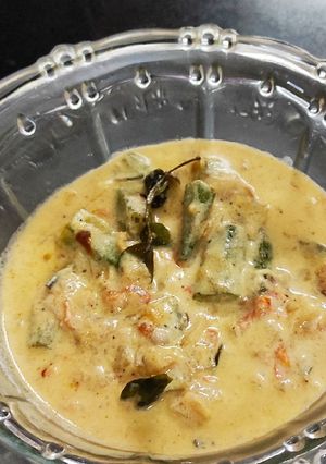 A picture of Lady's finger #Bhindi#Korma.