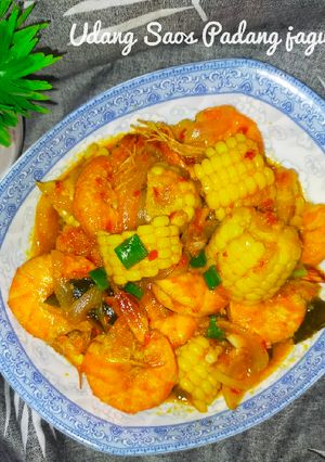 Foto resep Udang saos padang jagung manis