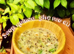 Hình của món Soup quinoa ghẹ rau củ.