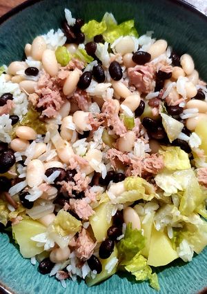 عکسی از دستور سالاد تن ماهی و لوبیا