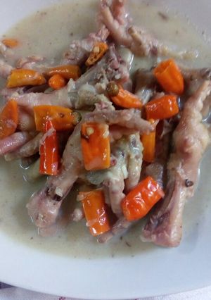 Foto resep Cakar pedas kuah santan