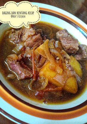 Foto resep Daging, kentang kuah kecap