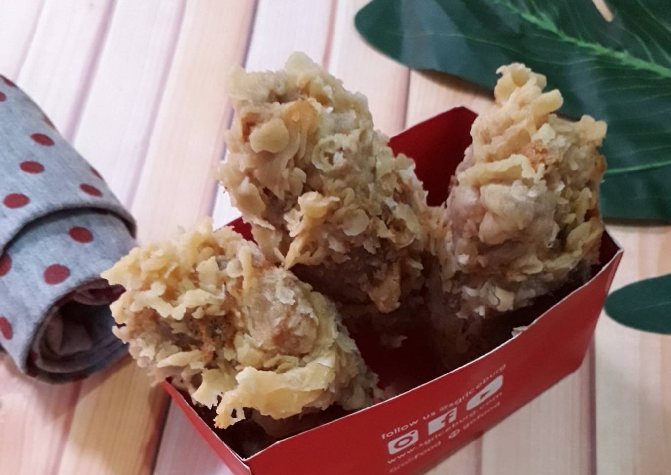 Ayam crispy kriwil tanpa telur