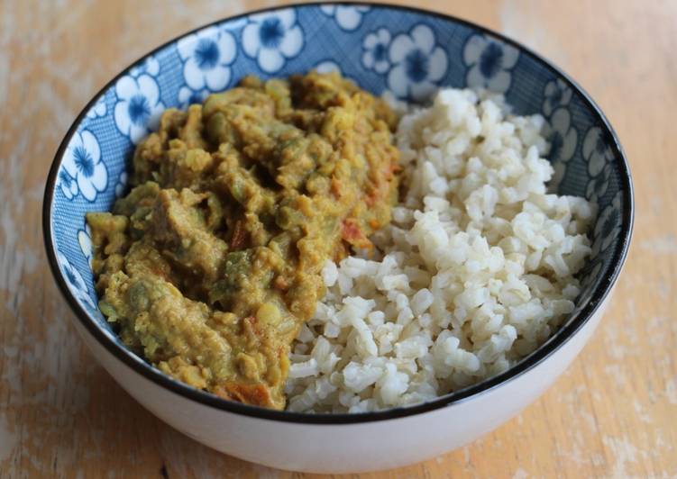 Recette De Dahl pois cassés/lentilles corail