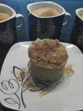 Pastelito Mug cake de avena y manzana sin horno y sin harina