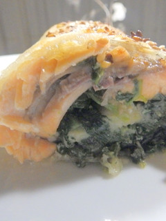 Una foto de Strudel de salmón y espinacas