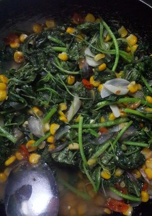 Foto resep Tumis bayam jagung