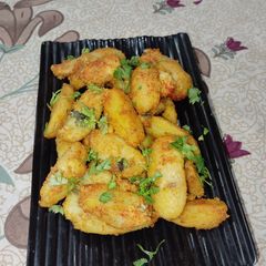 Sindhi style Masala Taro (Abri) A picture of Sindhi style Masala Taro (Abri).