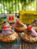 Kue Rangin Comel dengan Topping