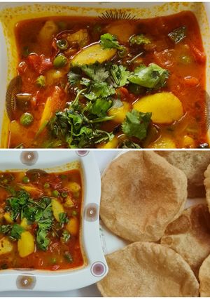 आलू मटर की सब्जी(aloo mutter ki sabji recipe in hindi) रेसिपी मुख्य फोटो