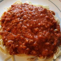 Spaghetti with Meat Sauce A picture of Spaghetti with Meat Sauce.