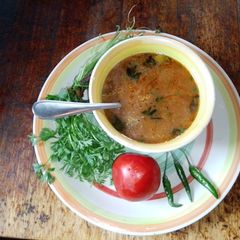 A picture of Tomato Rasam.