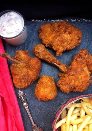 A picture of Crispy kfc chicken.