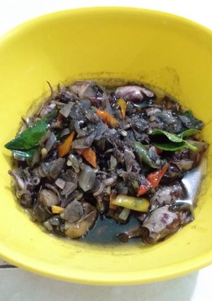 Foto resep Tumis cumi hitam pedas
