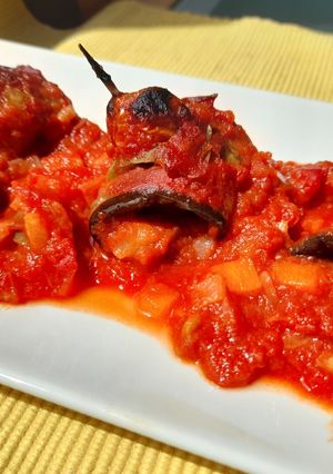 Foto principal de Rollitos de berenjena a la Provenzal🍆🍅🫑