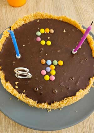 Une photo de Tarte au chocolat sans cuisson