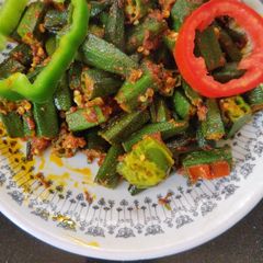 A picture of Capsicum ladies finger sabji.