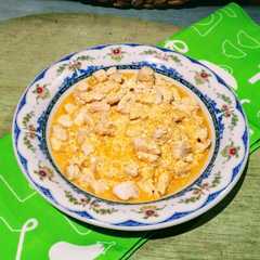 A picture of Ayam Saus Telur Asin.
