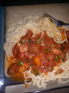 A picture of Spaghetti and Meatball Sauce.