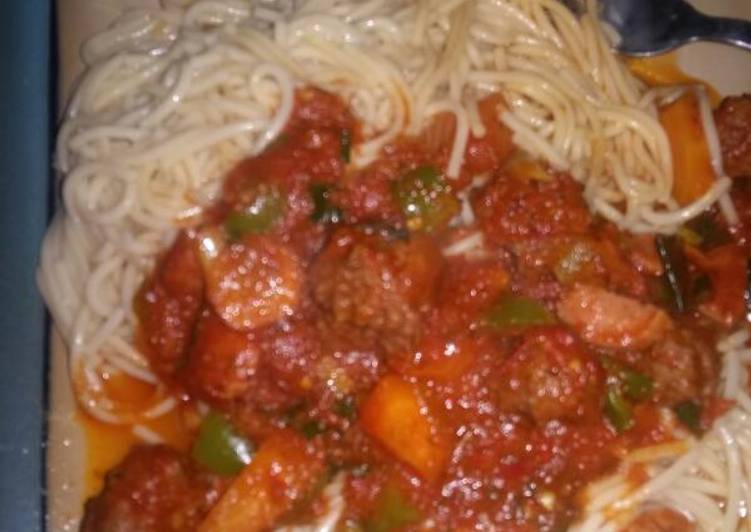 Simple Way to Cook Super Quick Spaghetti and Meatball Sauce