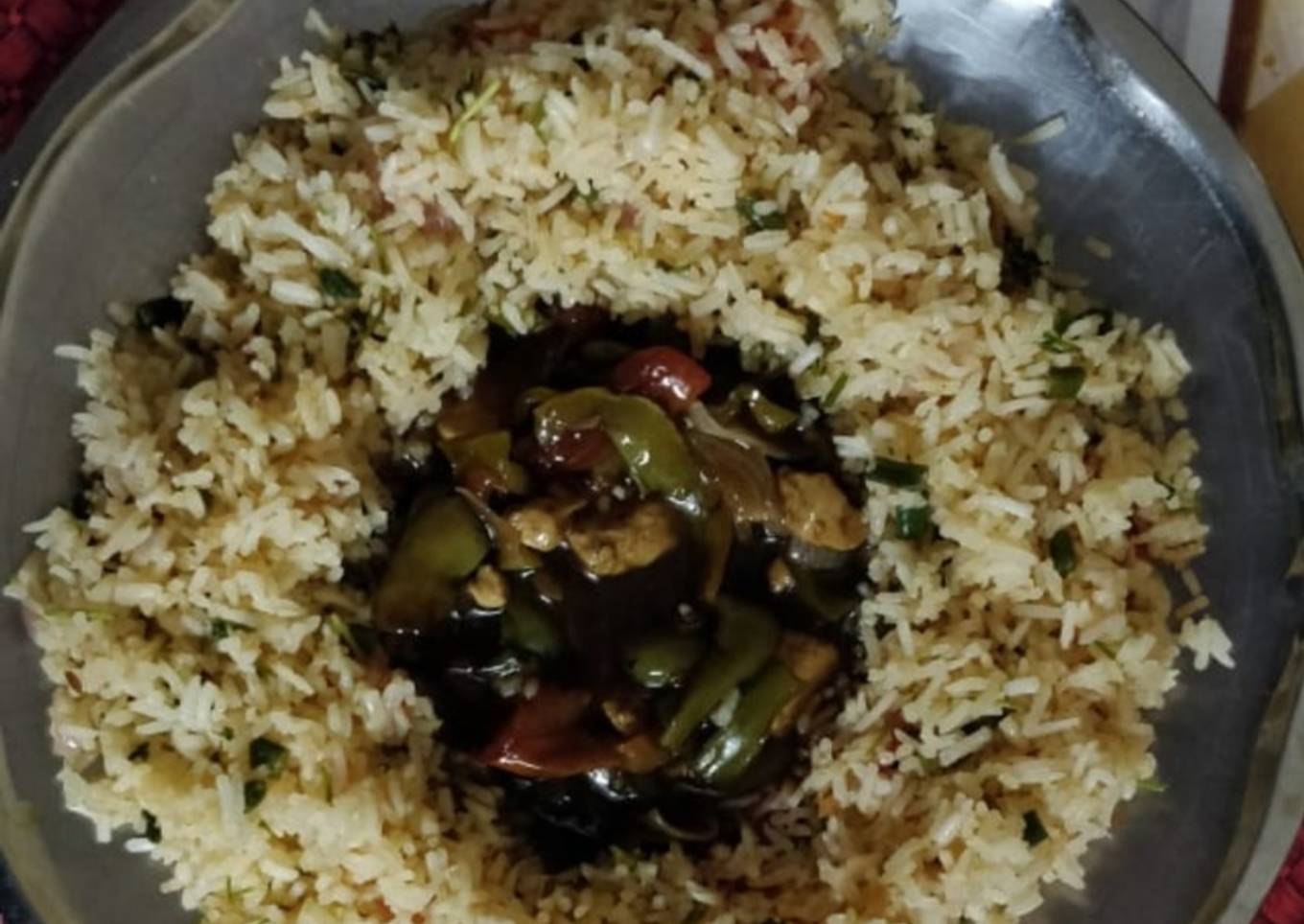 Chilli Paneer with Fried Rice