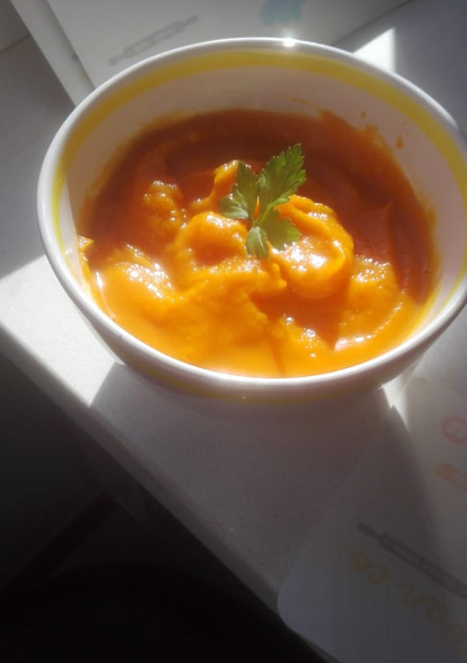 Una foto de Crema de zapallo