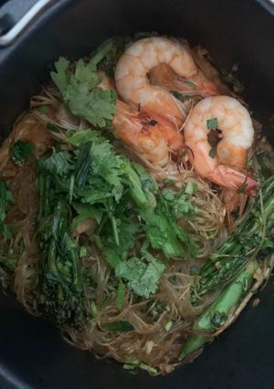 รูปของ กุ้งอบวุ้นเส้นหม้ออบลมร้อน