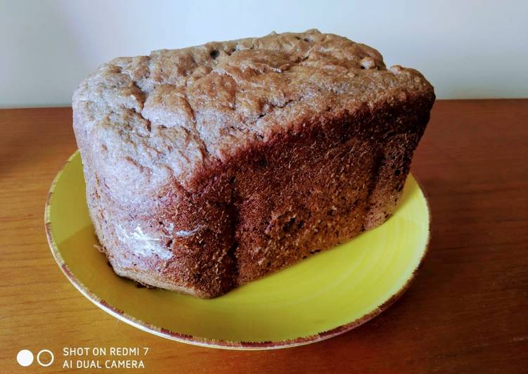 Pan de cerveza negra y pasas (panificadora)