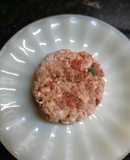 Mini hamburguesas de carne para brusquetas