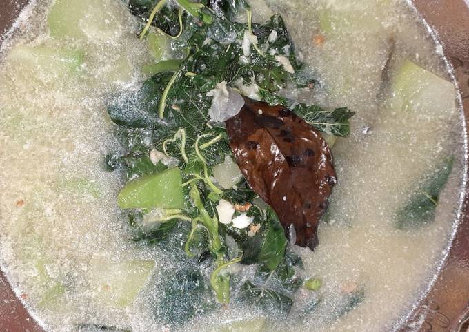 Bobor bayam dan labu siam