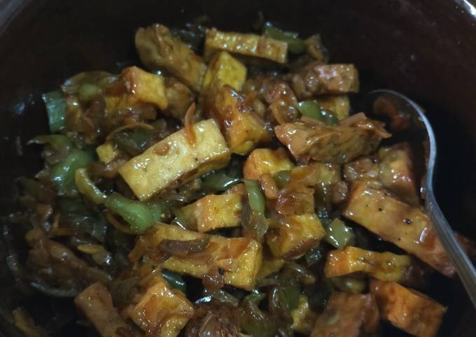 Orek tempe dan tahu sedap manis