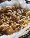 Fried Banana - with grated cheese and palm sugar on top