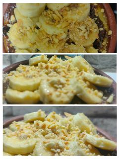 صورة لوصفة طاجن بطاطا حلوة بالبشاميل والفاكهة 🍮🍮