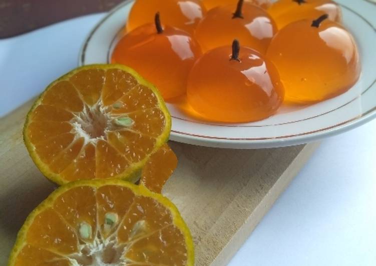 Langkah memasak Jelly rasa jeruk 🍊 legit