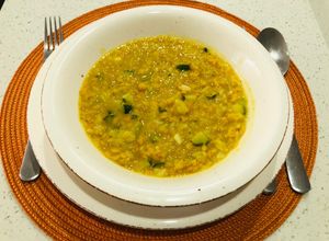 Una foto de Curry de lentejas rojas