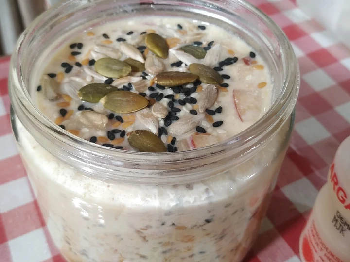 Langkah Mudah untuk Menyiapkan Resep  01. Overnight Oats Kefir yang Lezat, Bisa Manjain Lidah