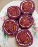 Xôi cuộn lạp xưởng chà bông