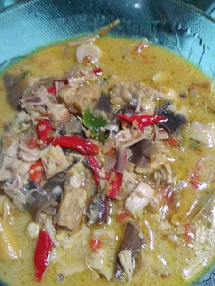 Foto resep 1. Jantung pisang kuah santan