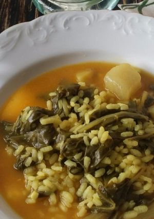 Una foto de Arroz con acelgas